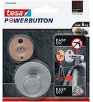 tesa Handtuchhaken &raquo;Powerbutton Classic rund&laquo; silber, 3.6x5x5 cm