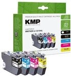 KMP Tintenpatronen-Set ersetzt Brother &raquo;LC-3213BK/CMY&laquo; schwarz