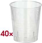 Papstar 40er-Pack Einweg-Trinkbecher f&uuml;r Schnaps 2 cl transparent, 4.1 cm