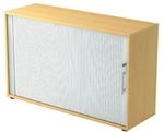 HAMMERBACHER Querrollladenschrank &raquo;Flexiline II&laquo; 120 cm breit 2 OH braun,
