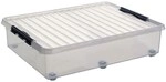 sunware Aufbewahungsbox mit Rollen 60 Liter H6163199 transparent, 80x20x50 cm