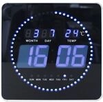 unilux Digitale Wanduhr &raquo;Flo&laquo; grau
