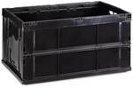 relaxdays Klappbox stabil schwarz, 58.5x31.5x40 cm