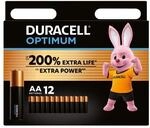 Duracell 12er-Pack Batterien &raquo;Optimum&laquo; Mignon / AA