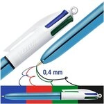 BIC 4-Farb-Kugelschreiber &raquo;4 Colours Shine&laquo; blau