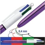 BIC 4-Farb-Kugelschreiber &raquo;4 Colours Shine&laquo; violett