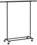 Songmics Rollgarderobe 132/45,4/160 cm schwarz, 132x160x45.4 cm