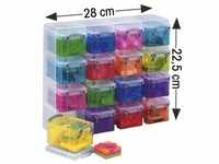 16er-Set Ablageboxen mehrfarbig, Really Useful Box, 9x5.5x6.5 cm