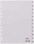 Durable Kunststoffregister 1-12 A4 grau, 22.8x29.7 cm
