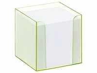 Zettelbox »Luxbox« grün, folia, 9.5x9.5x9.5 cm