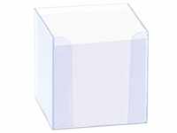 Zettelbox »Luxbox« blau, folia, 9.5x9.5x9.5 cm