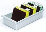 HAN Karteikasten DIN A6 f&uuml;r 1300 Karteikarten grau, 17.1x7.6x34.7 cm