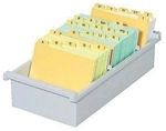 HAN Karteikasten 800 St&uuml;ck grau, 17.1x7.6x23.5 cm