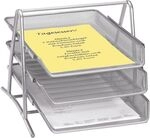 Zeller Briefablagen-System 3 F&auml;cher Meshline A4 silber