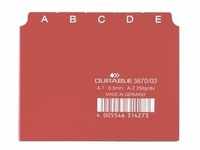 Leitregister A7 (74 x 105 mm), A-Z rot, Durable, 10.5x7.4 cm