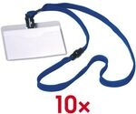 Durable Namensschilder &raquo;Textilband&laquo; - 10 Stk blau, 9x6 cm