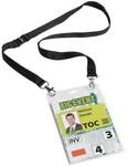 Durable Namensschilder mit Textilband &raquo;Event&laquo; schwarz, 14.8x10.5 cm