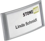 Durable Namensschilder mit Magnet &raquo;Classic&laquo; 34x74 mm silber, 7.4x3.4 cm