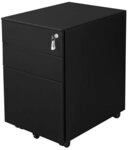 Songmics Rollcontainer mit H&auml;ngeregistratur 39/52/60 cm schwarz, 39x60x52 cm