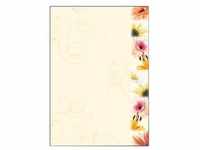 Motivpapier »Flowerstyle« DP788 beige, Sigel, 21x29.7 cm