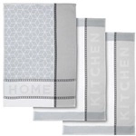 dyckhoff 3er-Pack Geschirrt&uuml;cher &raquo;Home & Kitchen&laquo; grau, 50 cm