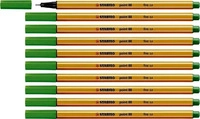 Stabilo 10x Fineliner "point 88" gr&uuml;n