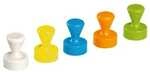 MAUL Neodym-Kegelmagnet &raquo;5 Farben&laquo; &Oslash; 1,2 x 1,6 cm 10 St&uuml;ck wei&szlig;, 1.6 cm