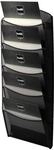 helit Wand-Prospekthalter &raquo;the news network&laquo; 5 x A4 schwarz, 26x71.8x3.5 cm