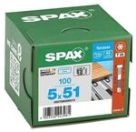 SPAX Terrassenschrauben T25 Zylinderkopf A2 5 x 51 mm 100 St&uuml;ck