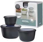 MEPAL Frischhaltedosen-Set &raquo;Cirqula hoch Nordic Black&laquo; 3 St&uuml;ck schwarz, 11.5 cm