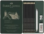 Faber-Castell 8x Graphitstifte mit Zubeh&ouml;r &raquo;Pitt Graphite Matt&laquo; grau