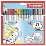 Stabilo 24er-Pack Faserschreiber &raquo;Pen 68 brush&laquo;