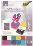 folia Glitterpapier &raquo;Gl&auml;nzend&laquo; 70 g/m&sup2; 23 x 33 cm 10 Blatt mehrfarbig,...