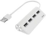 Hama USB-2.0-Hub, 4 Ports, wei&szlig; wei&szlig;