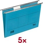 bene 5er-Pack H&auml;ngemappen &raquo;Vetro Mobil&laquo; blau, 34.5x24 cm
