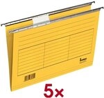 bene 5er-Pack H&auml;ngemappen &raquo;Vetro Mobil&laquo; gelb, 34.5x24 cm
