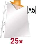 Durable Prospekth&uuml;llen A5 genarbt - 25 St&uuml;ck transparent