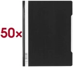 Durable Schnellhefter A4 &Uuml;berbreite PVC-Hartfolie 200 Blatt 50 St&uuml;ck schwarz,