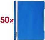 Durable Schnellhefter A4 &Uuml;berbreite PVC-Hartfolie 200 Blatt 50 St&uuml;ck blau, 24.5x31