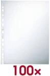 Leitz Prospekth&uuml;llen &raquo;4790&laquo; A4 genarbt - 100 St&uuml;ck transparent, 23x30.5 cm
