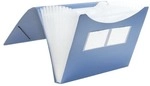Foldersys F&auml;chermappe - 12 F&auml;cher (stabil) blau, 33.4x23.5x2.8 cm