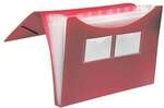 Foldersys F&auml;chermappe - 7 F&auml;cher (stabil) rot, 33.4x23.5x2.8 cm