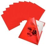 bene 100er-Pack Sichth&uuml;llen - A4 - glasklar - farbig rot