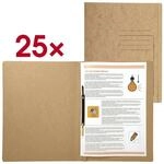 EXACOMPTA Schnellhefter A4 Karton 250 Blatt 25 St&uuml;ck braun, 27.2x31.8 cm