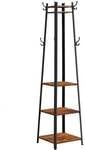 VASAGLE Kleiderst&auml;nder braun / schwarz 43/43/180 cm braun, 43x180x43 cm