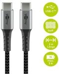 goobay USB-Kabel Anschlusskabel USB C 2.0 m schwarz
