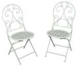 Garden Pleasure 2-tlg. Garten-Klappstuhl-Set &raquo;Lascar&laquo; silber, 93 cm