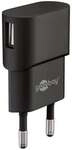 goobay Ladeger&auml;t USB-A 5 W schwarz schwarz, 3.8x1.9x6.7 cm