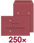 Mailmedia 250 Freistempler-Umschl&auml;ge DIN B4 90 g/m&sup2; ohne Fenster rot, 35.3x25 cm