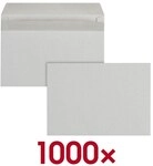BONG Briefumschl&auml;ge DIN C6 ohne Fenster 1000 St&uuml;ck grau, 16.2x11.4 cm